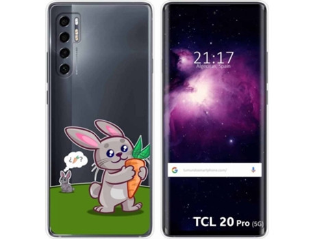 Carcasa TCL 20 Pro 5G TUMUNDOSMARTPHONE Conejo Multicolor