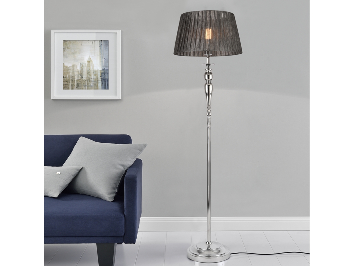Lámpara de mesa LUX.PRO Gris/Cromo (60 W - E27)