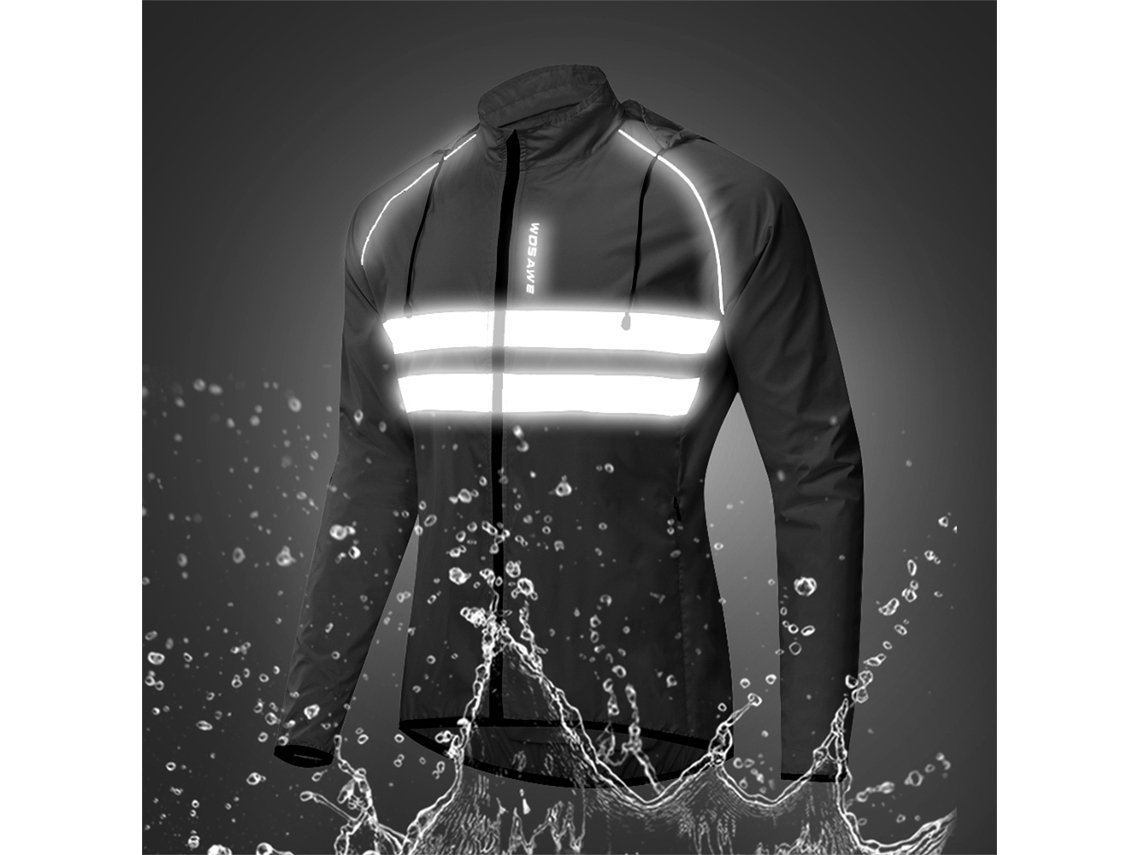 Chaqueta De Ciclismo Impermeable Para Hombre Con Capucha, Alta Visibilidad, Reflectante, Para Ciclismo Deportivo.