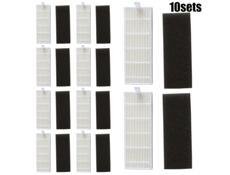 10 * filtro 10 * esponja para Ecovacs Deebot Dm82 Dm82E Robot aspirador aspiradora fina filtro de polvo al vacío