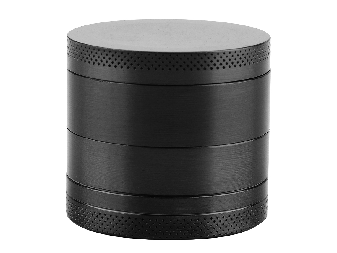 Molinillo Manual De Hierbas De Aleación De Zinc De 4 Capas Para Hierbas, Especias Y Tabaco Negro.
