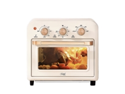 Freidora sin aceite con capacidad de 15 litros. Panel de control mecánico y 1300 W de potencia.