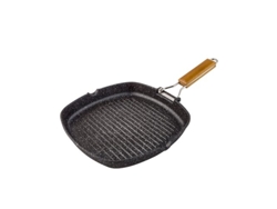 Grill Piedra Mango Abatible Supreme Rayada 24cm