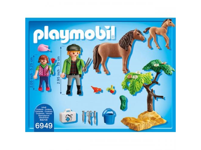 PLAYMOBIL Country: Veterinario con ponis - 6949 (Edad Mínima: 4)