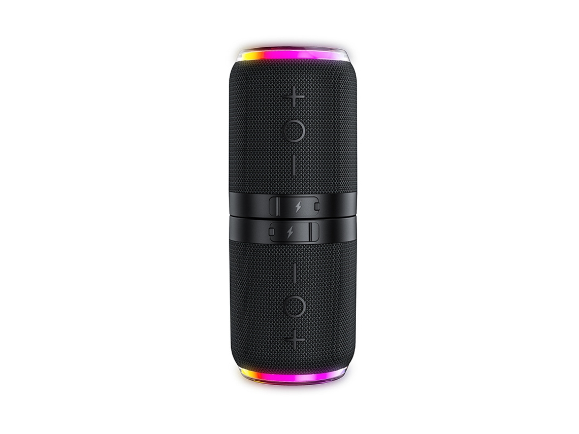 Altavoz Bluetooth magnético 2 en 1 MDUG con luces RGB y subwoofer estéreo TWS (negro)