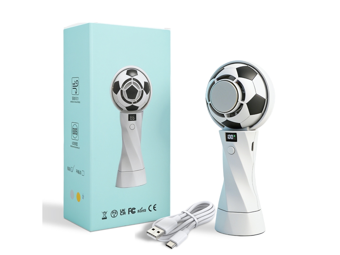Ventilador Usb Portátil Con Forma De Balón De Fútbol, Ligero Y Silencioso, Ideal Para Eventos Deportivos De La Copa Mundial, Ergonómico Para