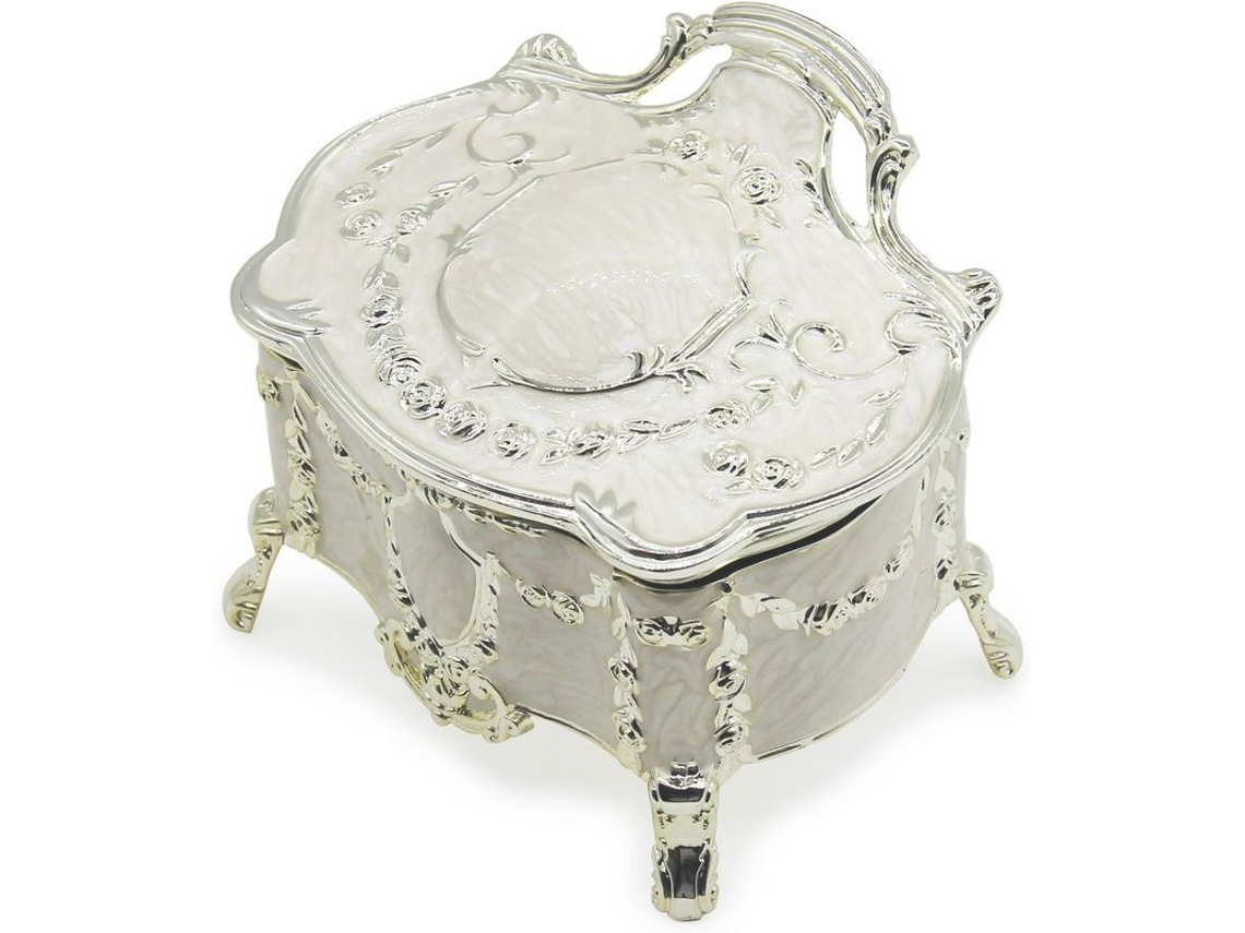 Lujoso Joyero Vintage De Aleación De Metal Para Anillos, Regalo De Navidad, Cumpleaños, Tamaño Mediano.