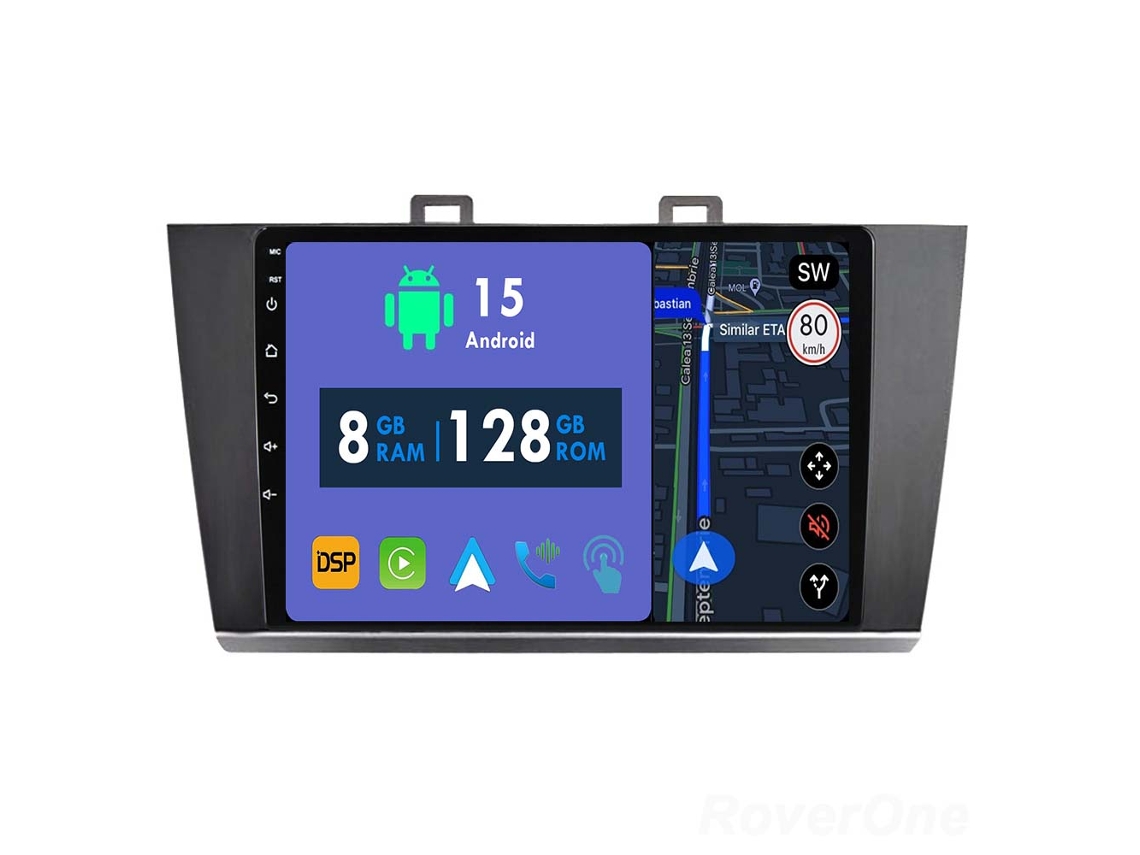 Coche Radio Android Auto Autoradio 8GB RAM 128G ROM CarPlay Navegación GPS Pantalla Táctil RoverOne para Subaru Outback 5 2014 - 2018 Legacy 6 2014 - 2017 