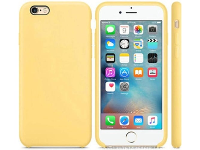 Funda iPhone 6, 6s WJS Silicona Amarillo