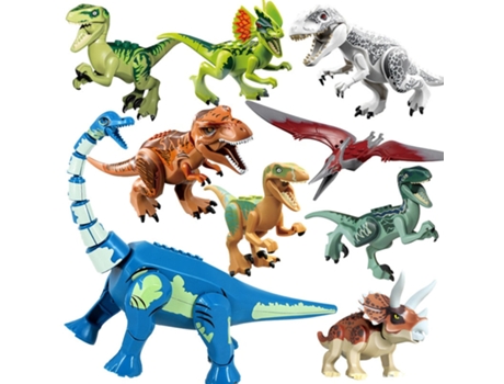 Bloques de Construcción Jurásicos, Dinosaurios Del Mundo Figuras Ladrillos Estilo 11