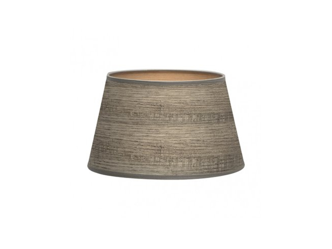 Pantalla Salma E27 Madera Gris 45dx35dx30h Conica Abierta