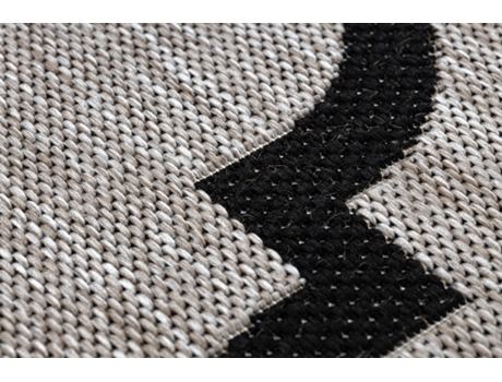 Alfombra de Cuerda Sisal Floorlux 20608 Espaldera Marroquí Plateado/Negro (80 x 150 cm)