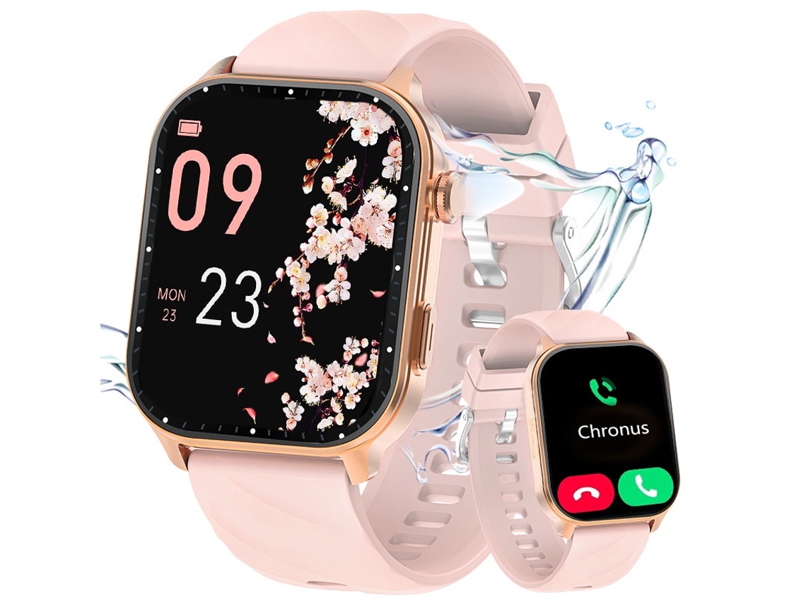 Smartwatch CHRONUS LC211 (2,01" - GPS - Llamadas - A Prueba de Agua - Oro Rosa)