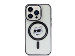 Estuche Compatible Magsafe Iml La Cabeza para iPhone 15 Pro KARL LAGERFELD Transparente