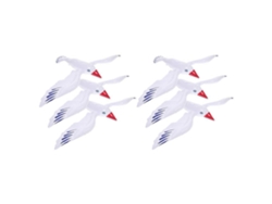 Omni-6pcs Gaviota Hinchable Decoración De Aves Para Cumpleaños Baby Shower Boda Playa Piscina 62x35x10cm Como Se Muestra