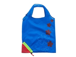 Bolsa de la compra plegable y reutilizable con estampado de fresas. GOKOCO