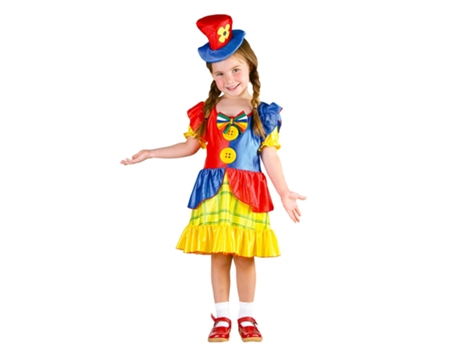 Disfraz de Niña Payasa Bebé (Talla: 92-104 cm)