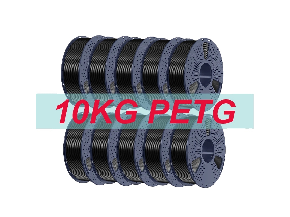 Filamento de impresión 3D, alta resistencia, excelente adhesión entre capas, PETG negro, 10 kg OEM