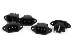 Conector de entrada de alimentación macho IEC 320C14 CA 250V 10A CHABERLU (5 unidades)