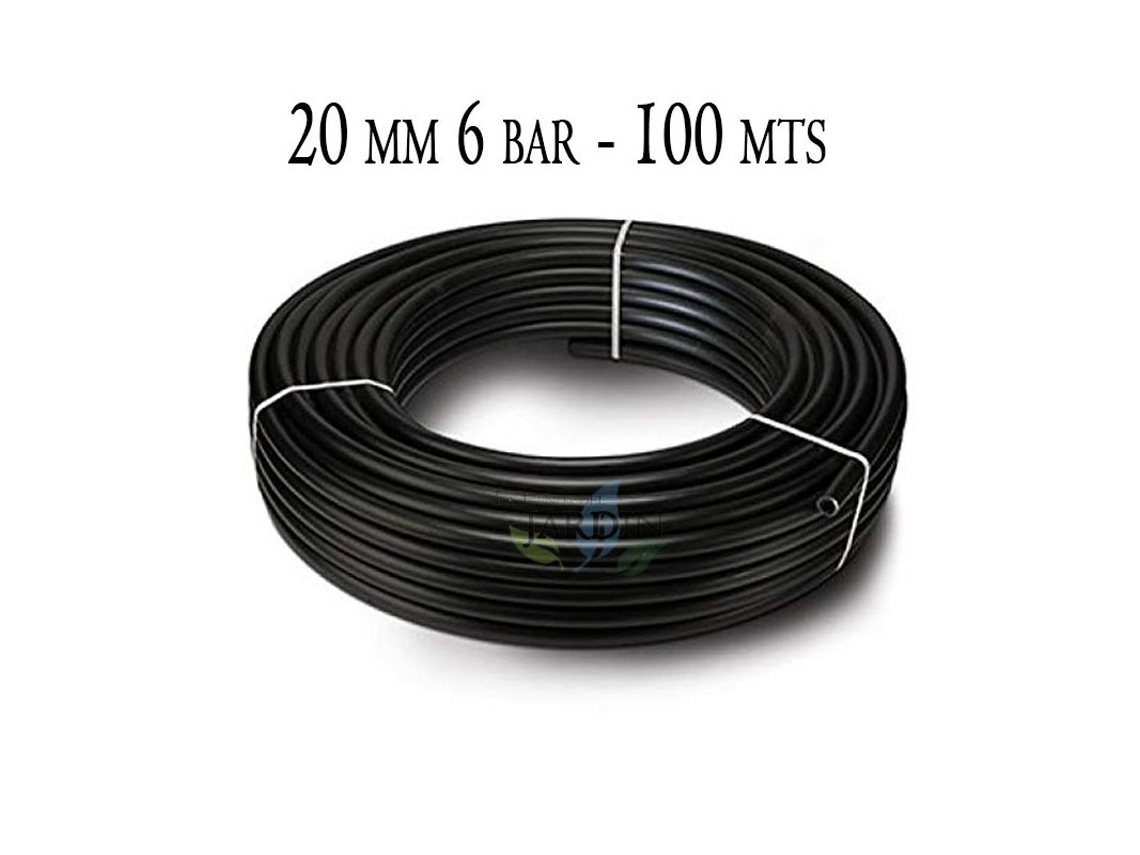 Tuberia Polietileno Agricola 20 Mm 6 Bar 100M Negro SUINGA