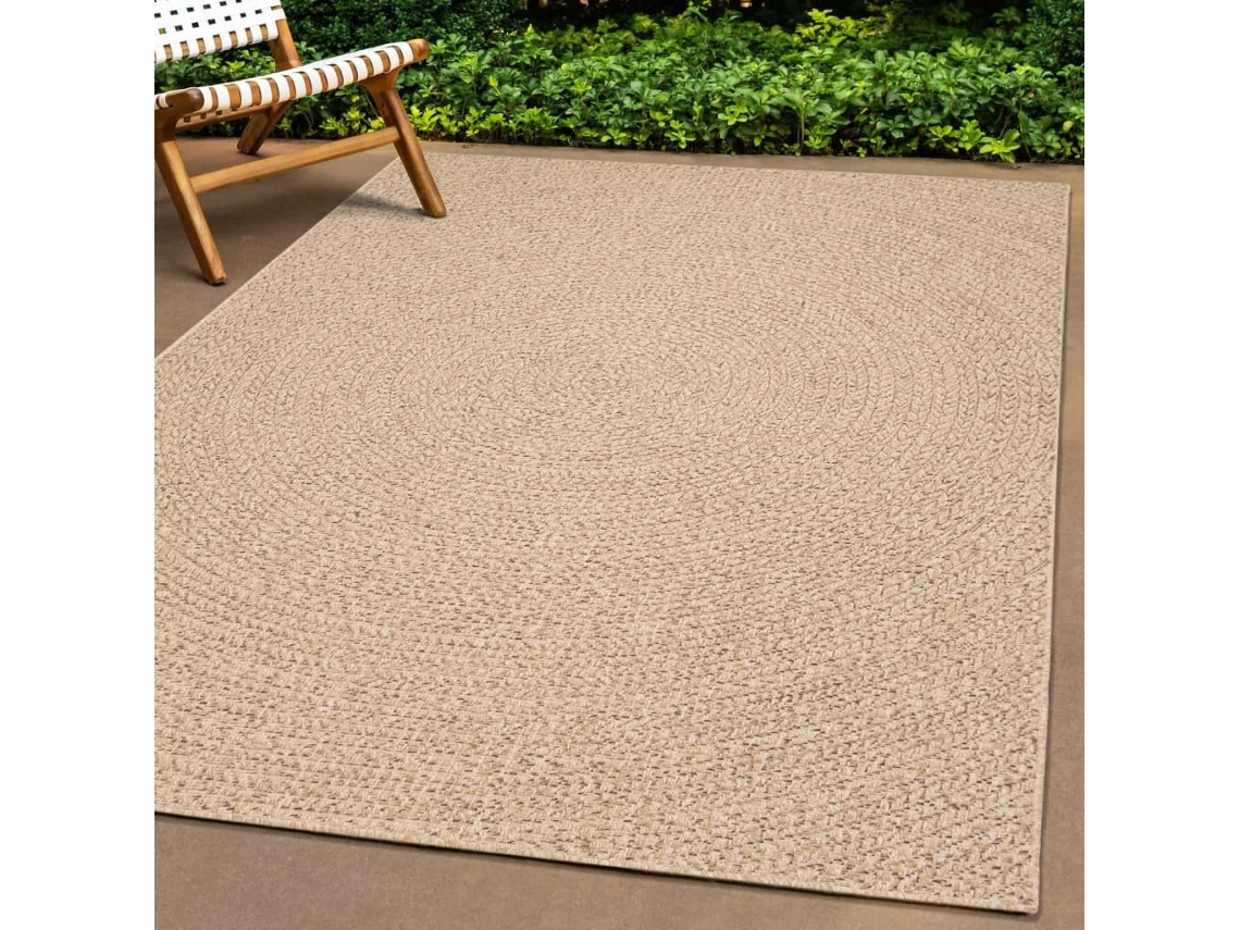 Alfombra Zizur Apariencia De Yute Interior Exterior 240x340 Cm