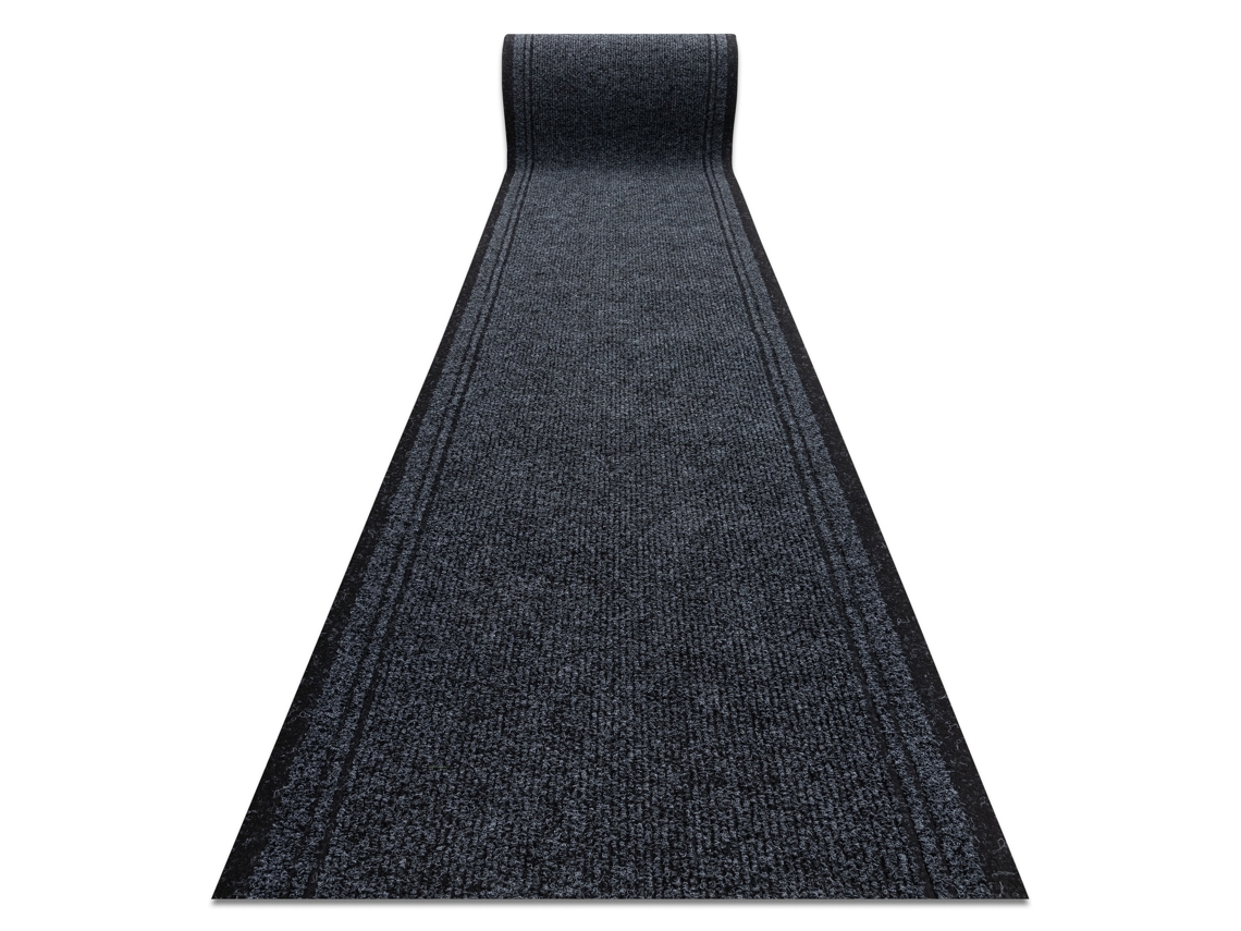 Felpudo Alfombra de Pasillo con Refuerzo de Goma Málaga Antracita 2082 100 cm