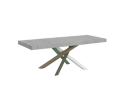Mesa extensible Volantis Premium de hormigón 200/460x90 cm, patas multicolor, 4 unidades, Itamoby