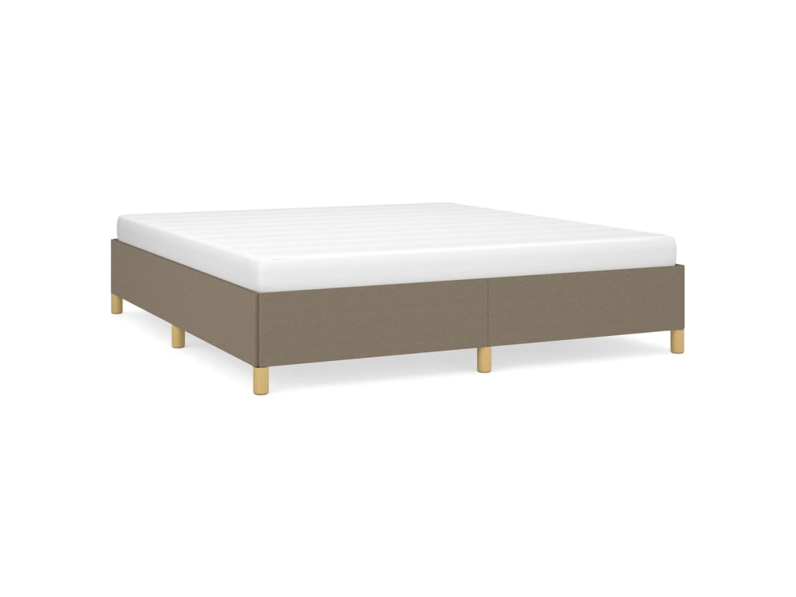 Maison Exclusive - Cama Sin Colchón Tela Gris Taupe 160x200 Cm
