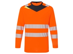 Camiseta Dx4 Hi-vis De Alta Visibilidad - Manga Larga Naranja Negro / 4xl