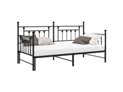Maison Exclusive - Estructura De Cama De Día Negro 107 X 203 Cm Acero