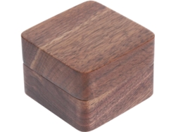 Caja De Madera Para Anillos Con Tapa, Estuche Compacto De Madera Para Alianzas De Boda.