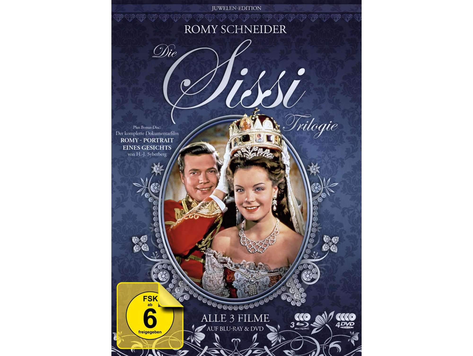 DVD + Blu-Ray Sissi Trilogie - Juwelen-Edition (3 Blu-Rays) (inkl. 3 DVDs + Bonus-DVD)
