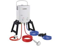 CAMPLUX AY132Max Calentador de Agua de Gas con Bomba de Agua y Soporte, 5 Litros, GLP, 30/ 37mbar