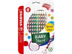 Crayón De Color Stabilo Easycolors Estuche De 12 1 Cuerpo Triangular Ecológico