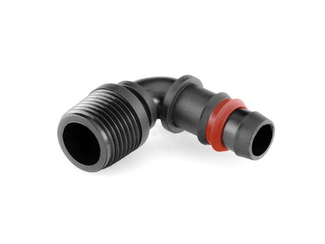 Codo Rosca Macho 16Mm X 1/2 Con Anilla de Seguridad. Bolsa de 10 Unidades RIEGOPRO