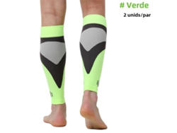 Medias de compresión para piernas con soporte de pantorrilla (verde, 1 par, talla XL)