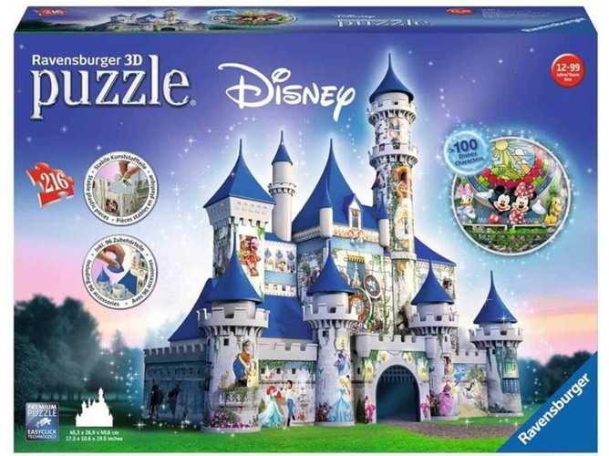 Puzzle 3D RUNADRAKE Castelo Disney (Edad Mínima: 12 - 216 Piezas)