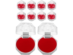 Juego 20 Cajas Joyería Plástico Transparente Ligeras Protectoras Diseño Elegante Guardar Transportar Anillos
