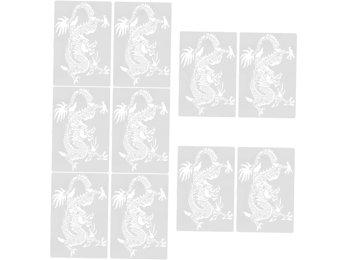 Juegos De Plantillas De Pintura De Dragones Para Manualidades De Garabatos.