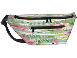 Bolso Hombro Unisex Estampado Flores Tropicales Flamencos Para Hombre Mujer Gran Capacidad Estilo Casual Bo