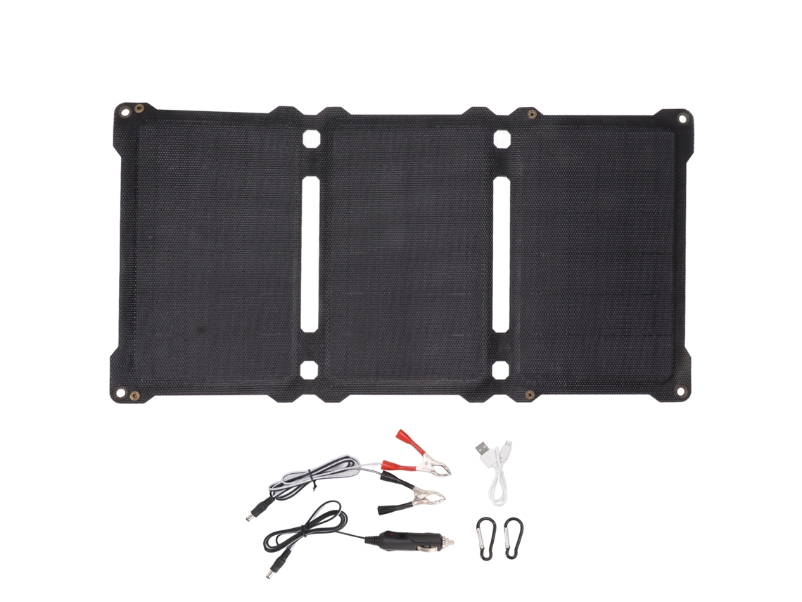 2026 Store-panel Solar Plegable 30w Monocristalino 18v 5v Portátil Para Camping Senderismo Montañismo Negro