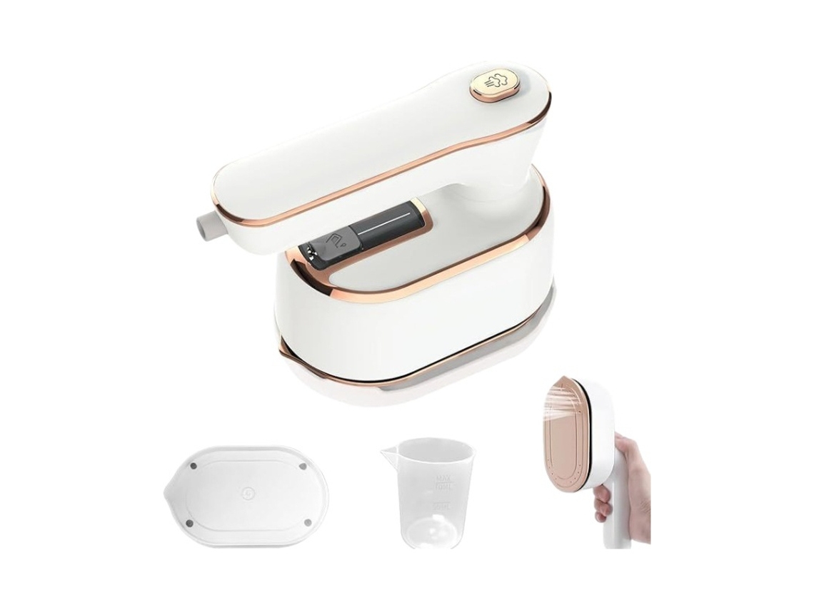Plancha de vapor Cuich Mini Iron Travel de 1000 W, potente vapor penetrante para eliminar las arrugas blancas