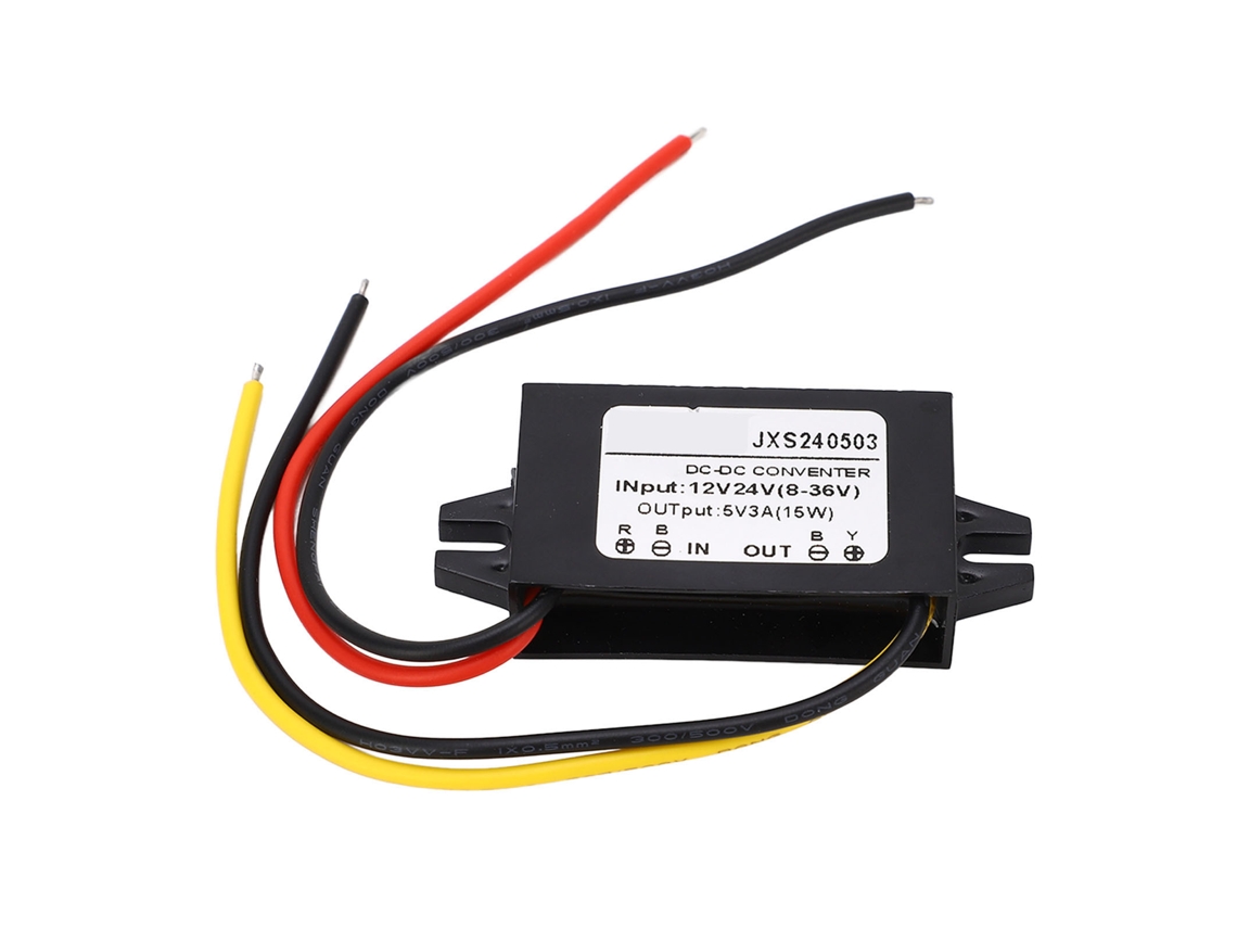 Módulo Convertidor De Voltaje Dc Buck De 12v 24v A 5v 3a, Ip67, Resistente Al Agua, De Alta Eficiencia.