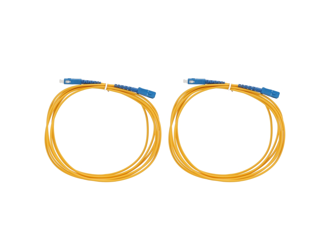 2 Cables De Fibra Óptica Con Conector Cerámico Sc/sc-sm De 3 M
