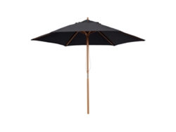 VPMKP - Sombrilla hexagonal Outsunny de doble cubierta Ø2,5x2,3 m bambú negro