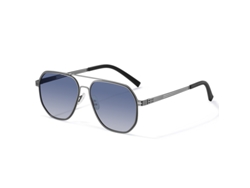 Gafas de sol polarizadas de metal UV400 HD con protección UV para conductores, color azul metalizado.