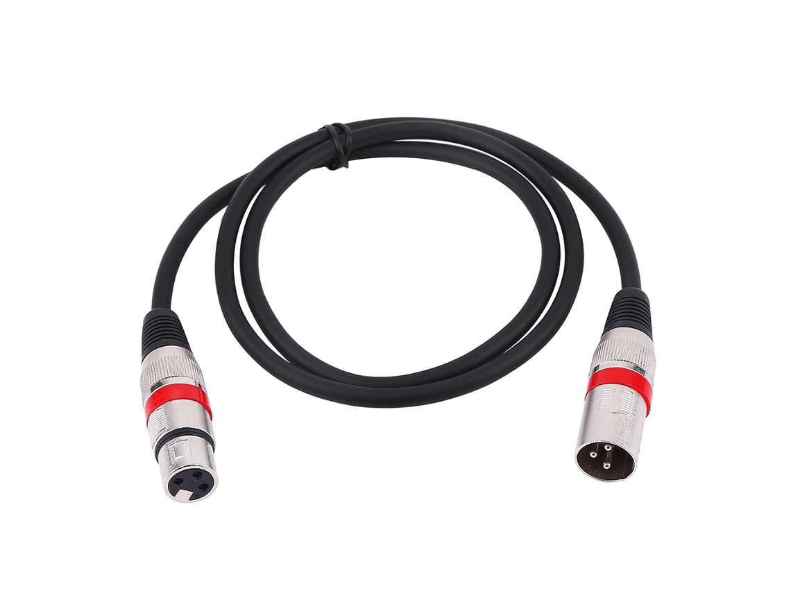 Cable Xlr De 3 Pines Macho A Hembra (m F) De Audio Blindado Para Mezclador De Micrófono, 1 M