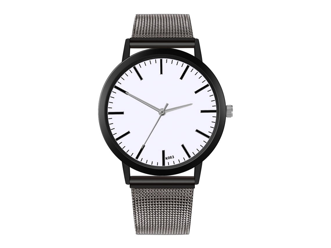 Reloj Analógico De Cuarzo Con Correa De Malla Zhoulianfa Estilo Simple (gris Oscuro+blanco)