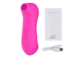 Vibrador de masaje de succión de 10 frecuencias para mujeres (rosa roja) YIZHOOD