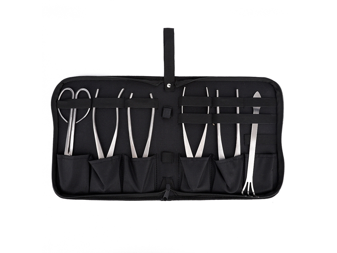 Juego de 6 tijeras de podar para bonsái con bolsa de almacenamiento